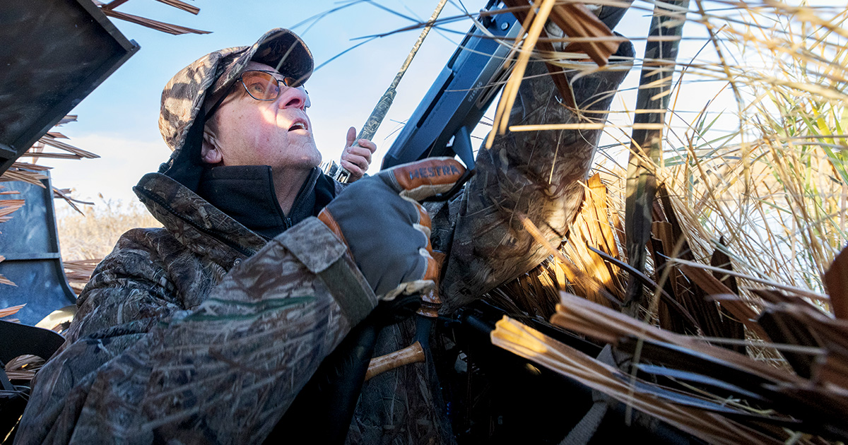 Jeff Heidelbauer take a shot. Photo by Doug Steinke