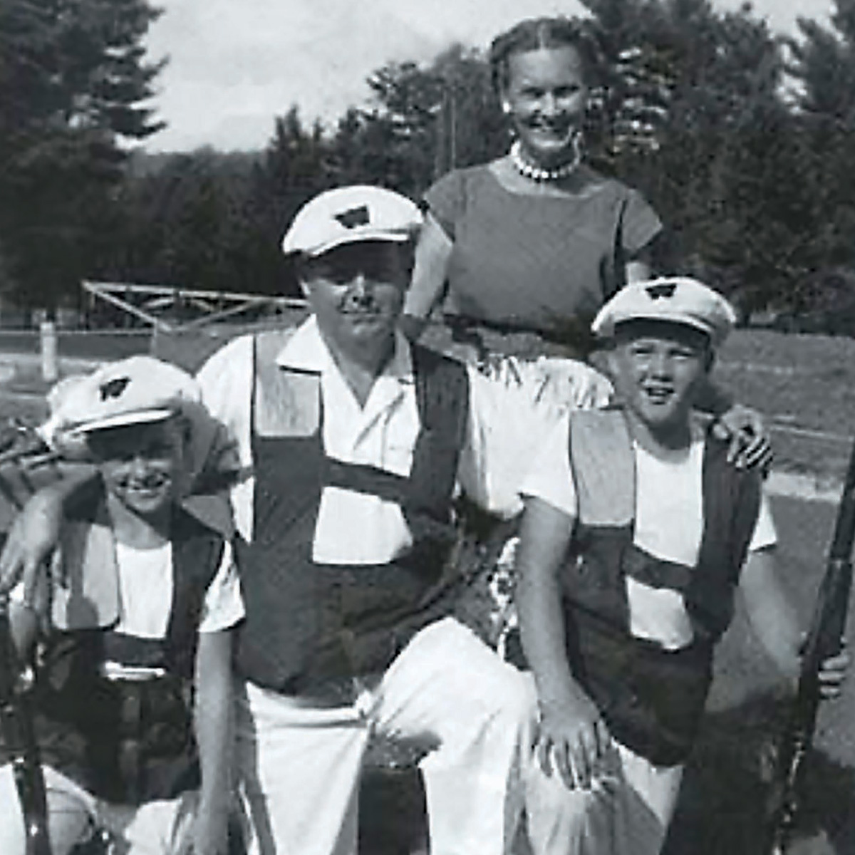 Parsons with his wife and  their two sons. Photo courtesy of ShowmanShooter.com