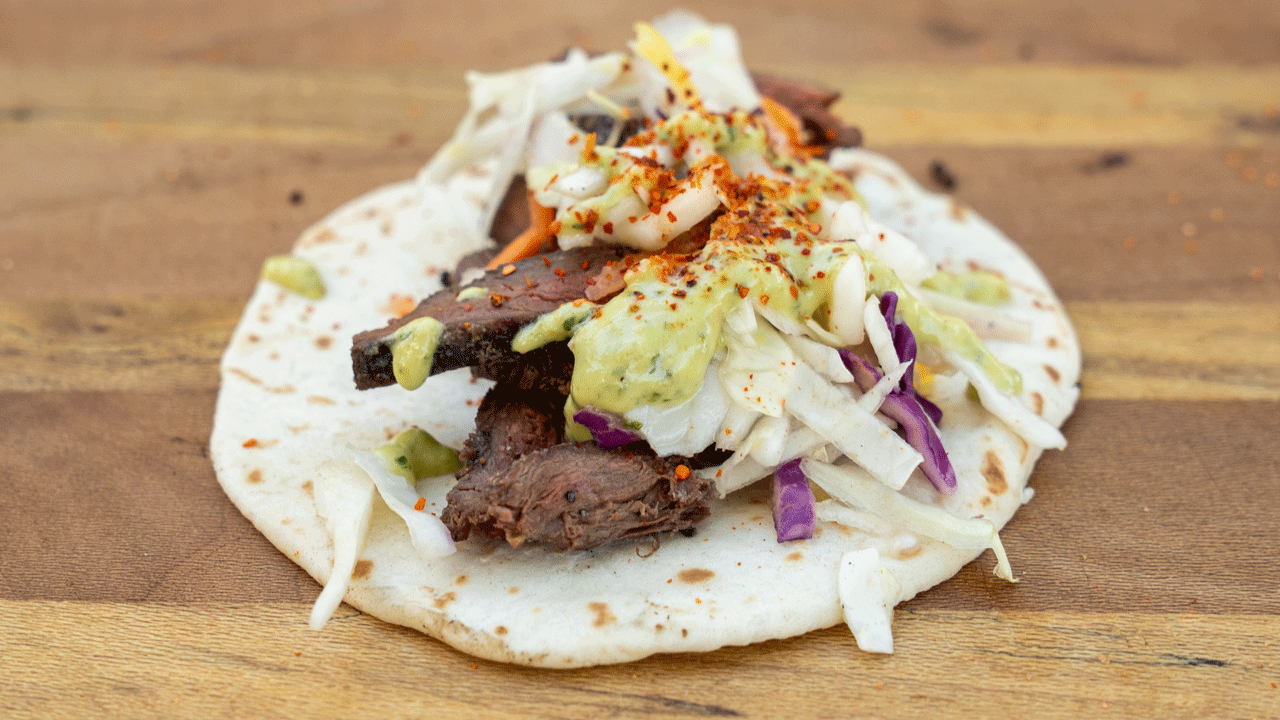 Image for Duck Tacos with Lime-Pineapple Slaw & Green Sauce