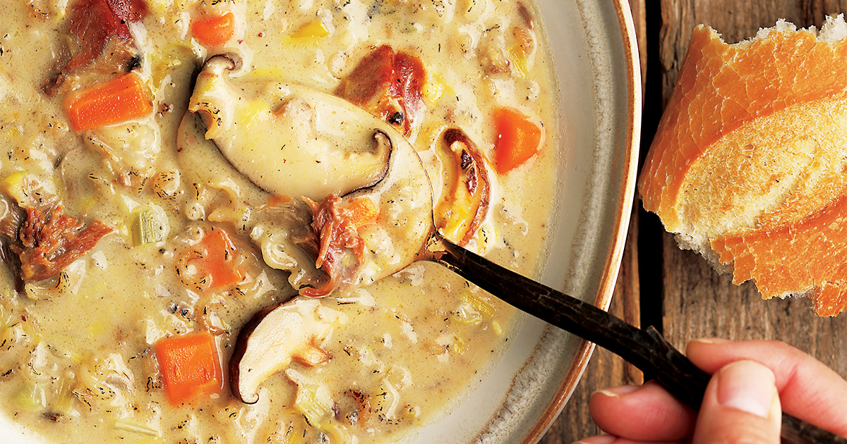 Ducks And Wild Rice Soup. Photo by Jenny Nguyen-Wheatley