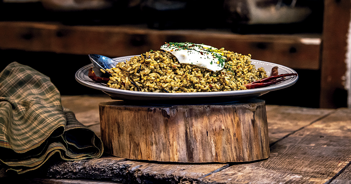 Cajun Dirty Rice with Duck Gizzards and Livers. Photo by John Hoffman, DU