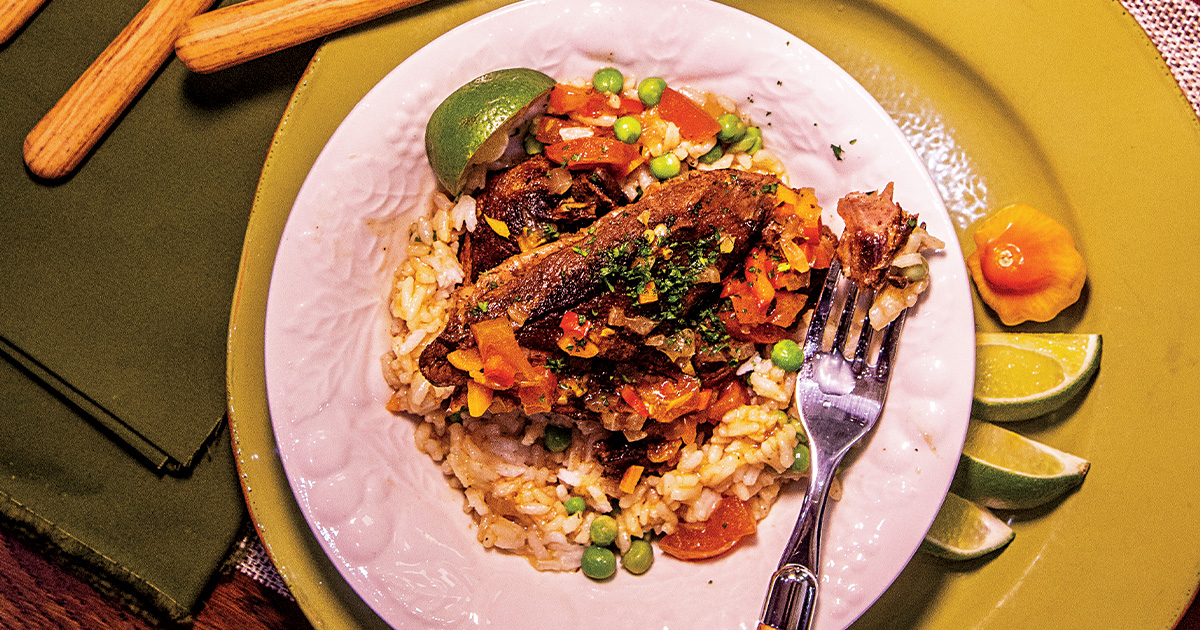 Jamaican Stewed Duck. Photo by John Hoffman, DU
