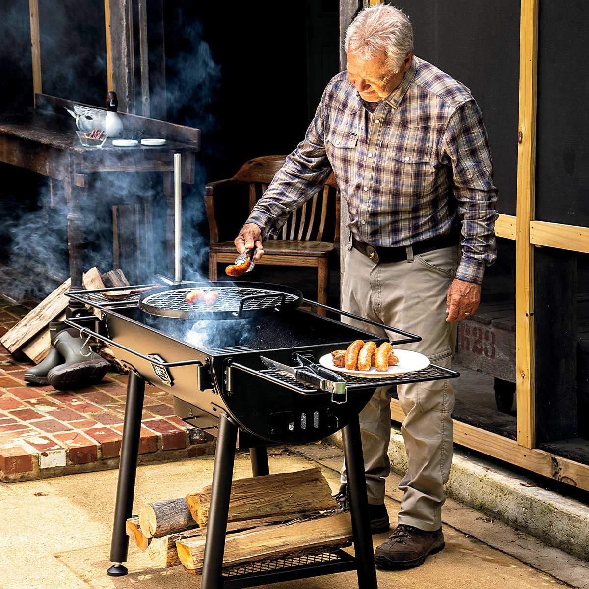 Wild Duck Chorizo grilling. Photo by John Hoffman, DU