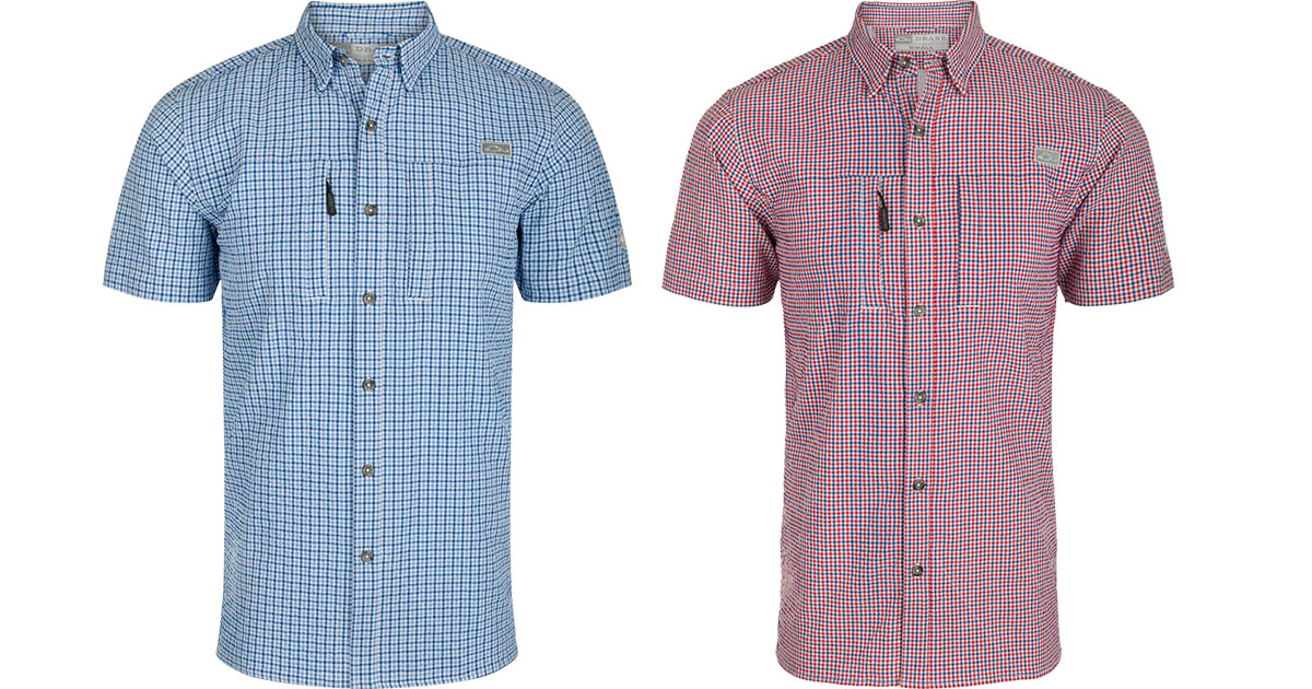Drake Waterfowl Classic Seersucker Grid Check Short Sleeve Shirt